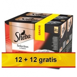 SHEBA smaki soczyste saszetki 12+12 gratis 24x85g